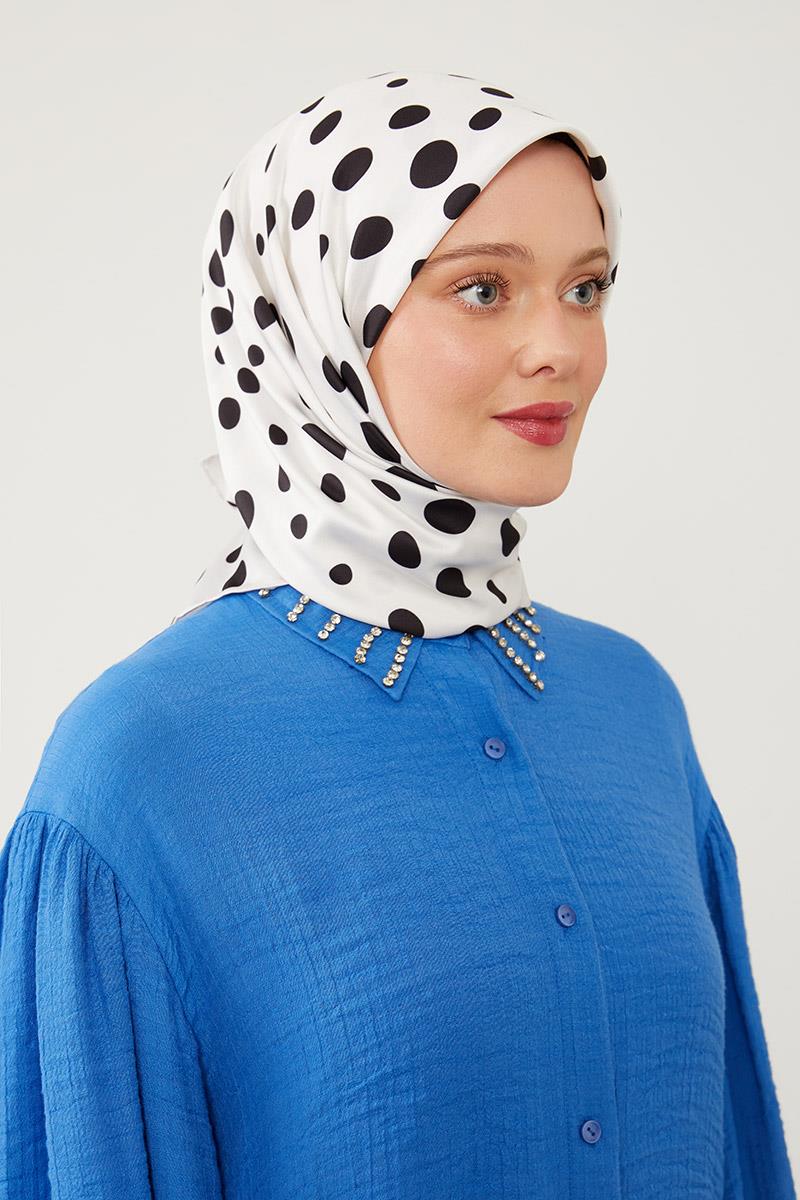 Fivescarf Krem Twill Digital Eşarp