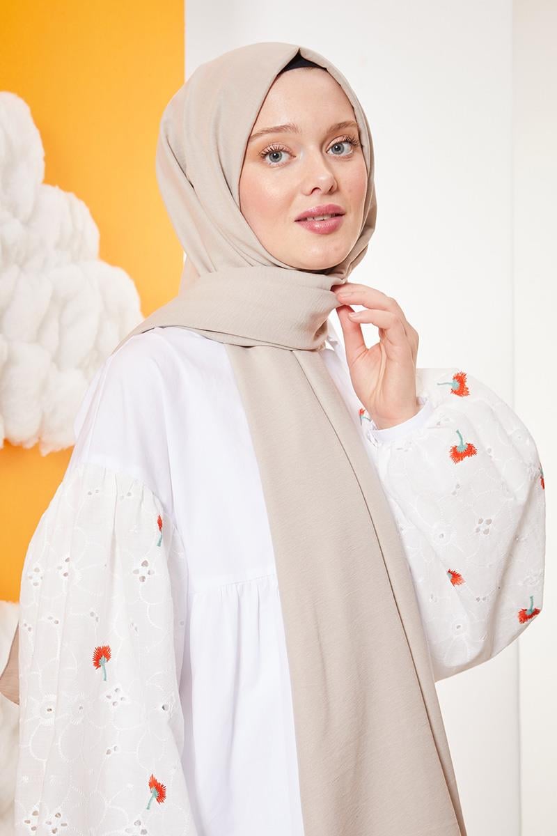 Fivescarf Kül Pamuk Cazz Şal