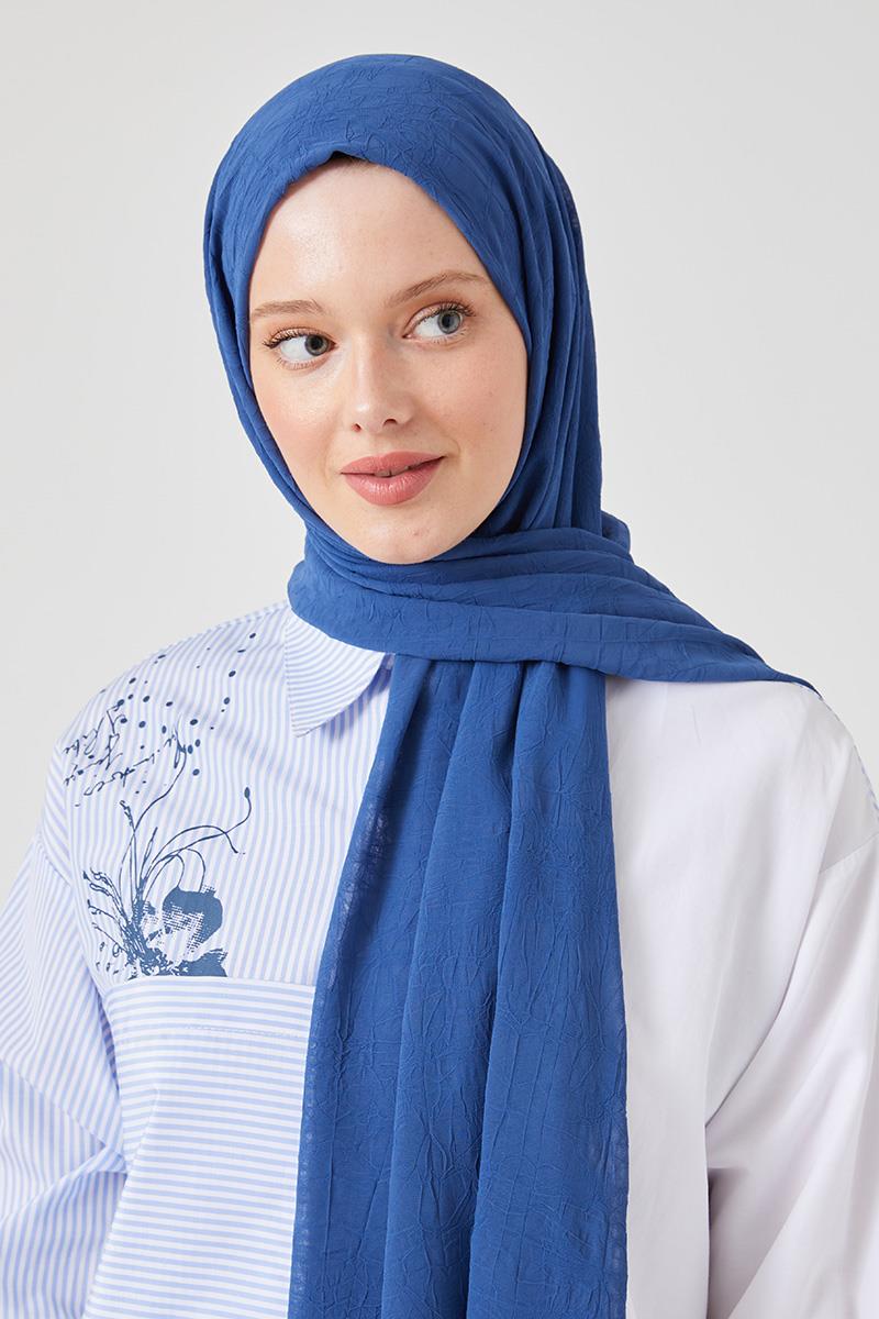 Fivescarf Lacivert Frozen Şal
