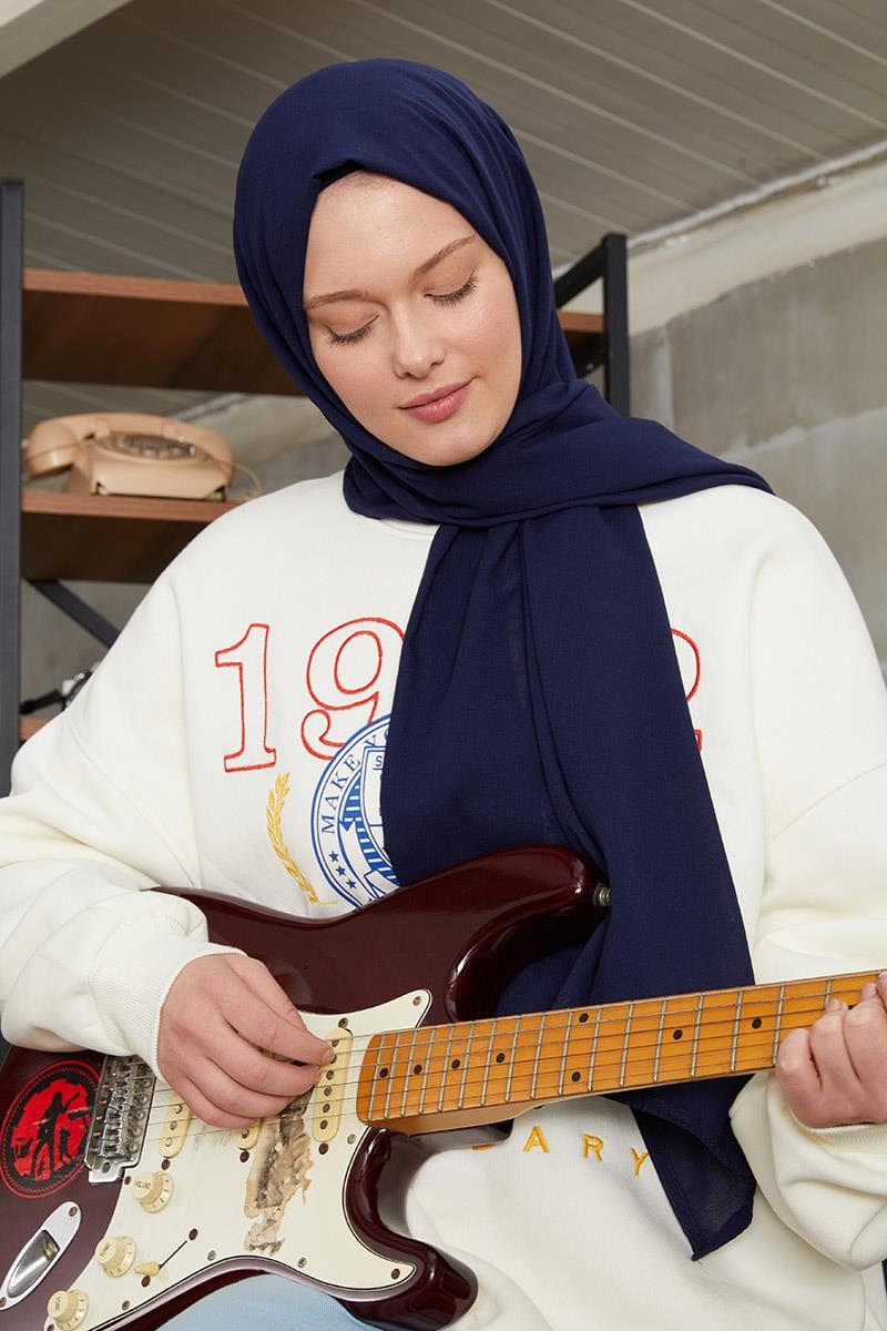 Fivescarf Lacivert Harman Şal