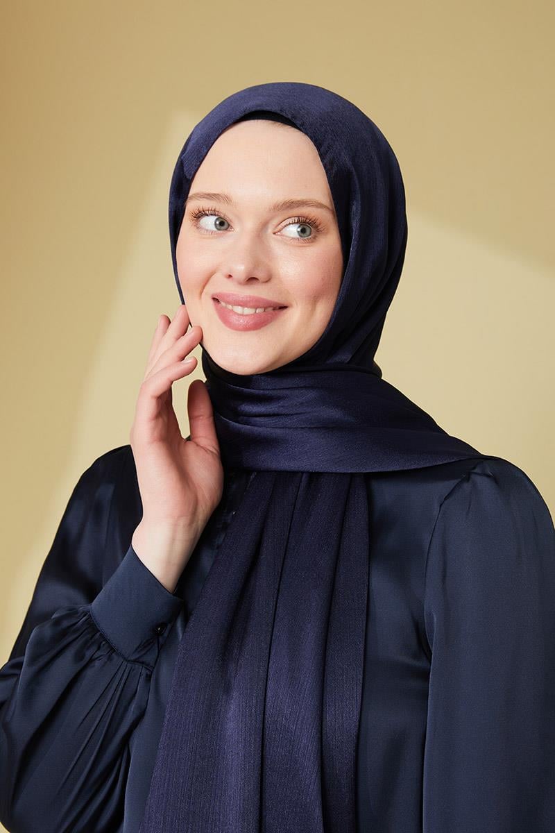 Fivescarf Lacivert Janjan Abiye Şal
