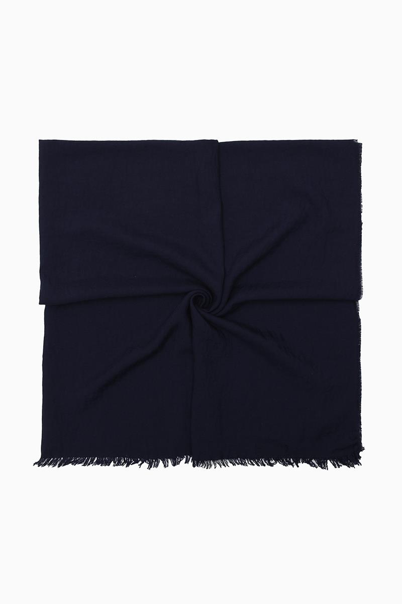 Fivescarf Lacivert Maxi Cotton Eşarp
