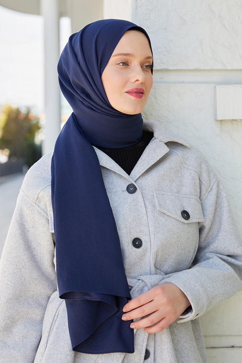 Fivescarf Lacivert Pamuk Cazz Şal
