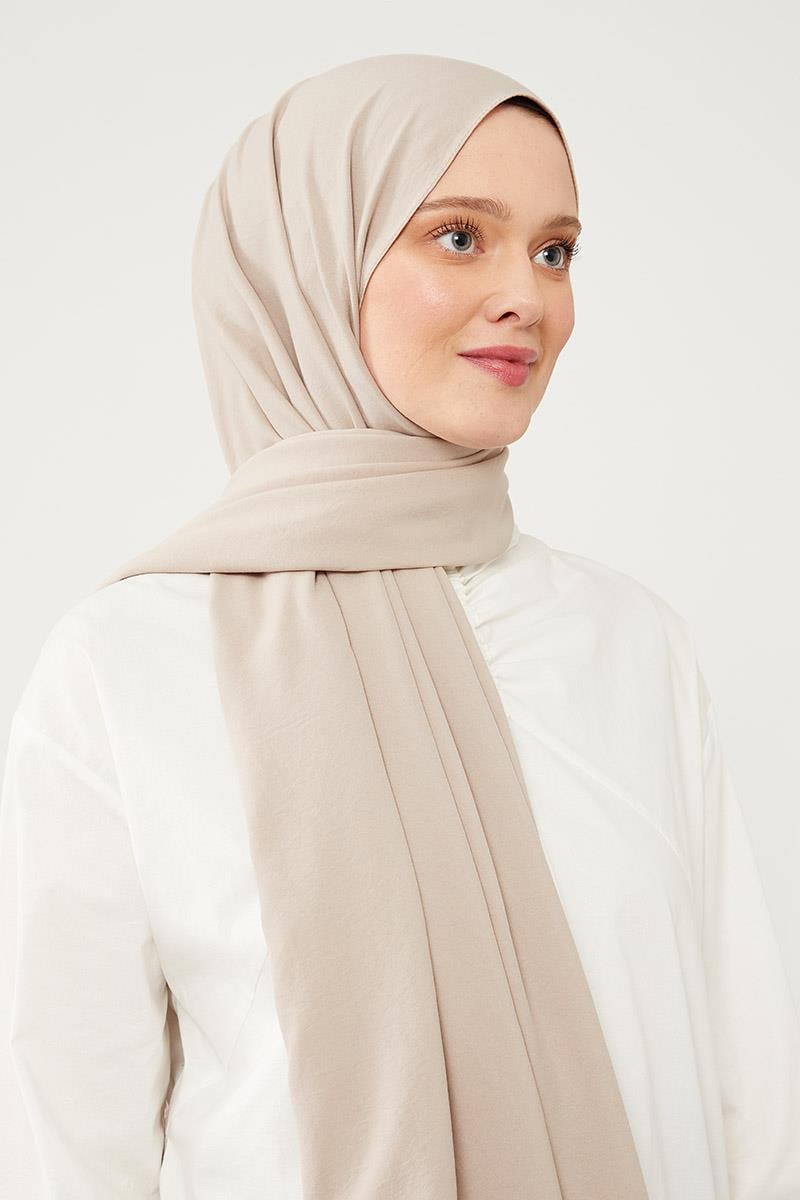 Fivescarf Latte Pamuk Cazz Şal