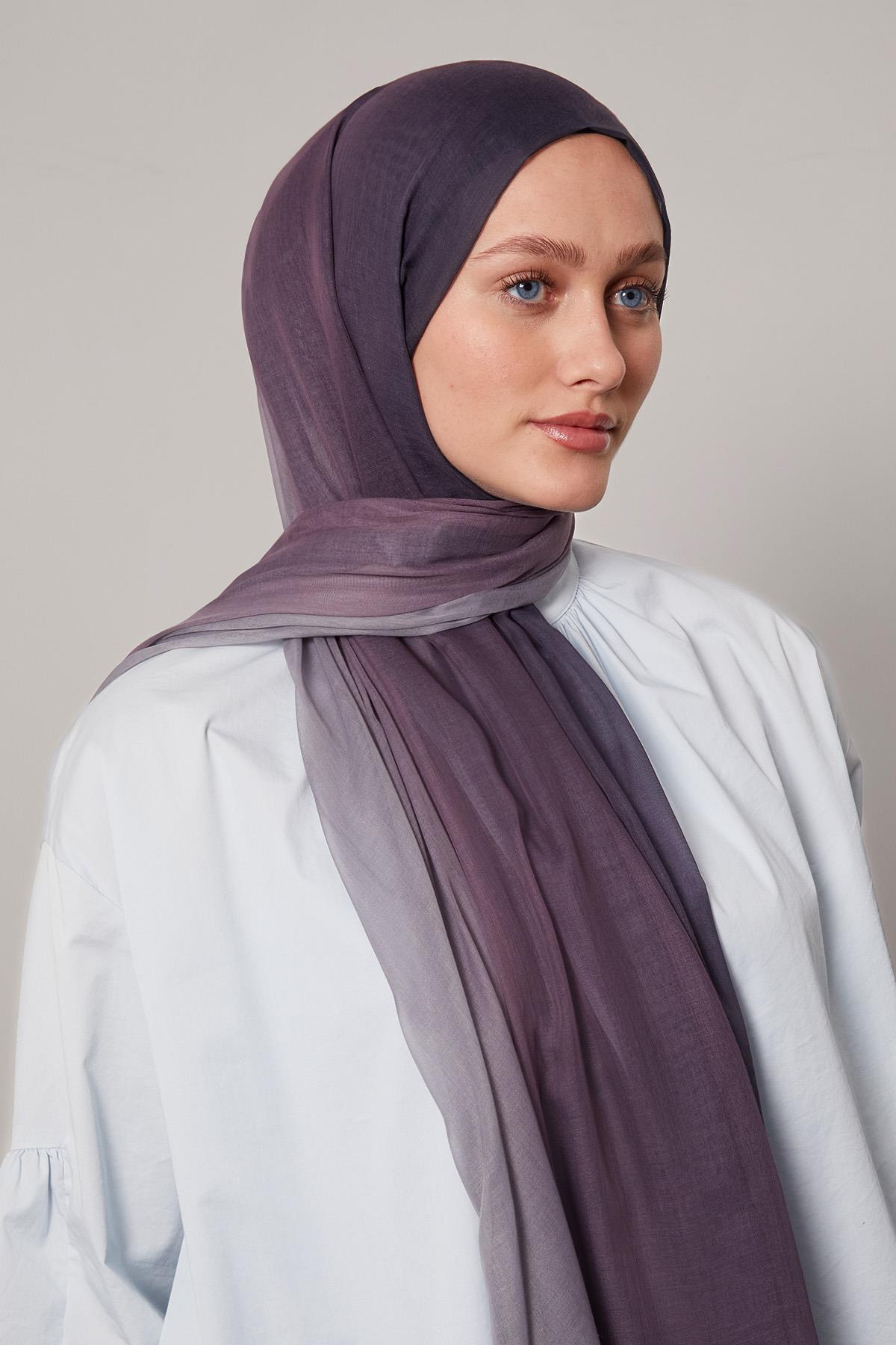 Fivescarf Leylak Geçişli Comfort Şal