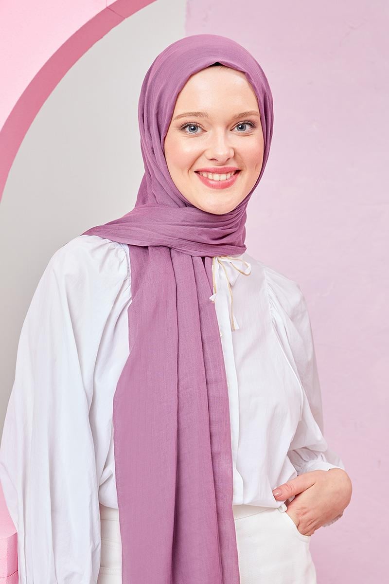 Fivescarf Leylak Olay Pamuk Şal