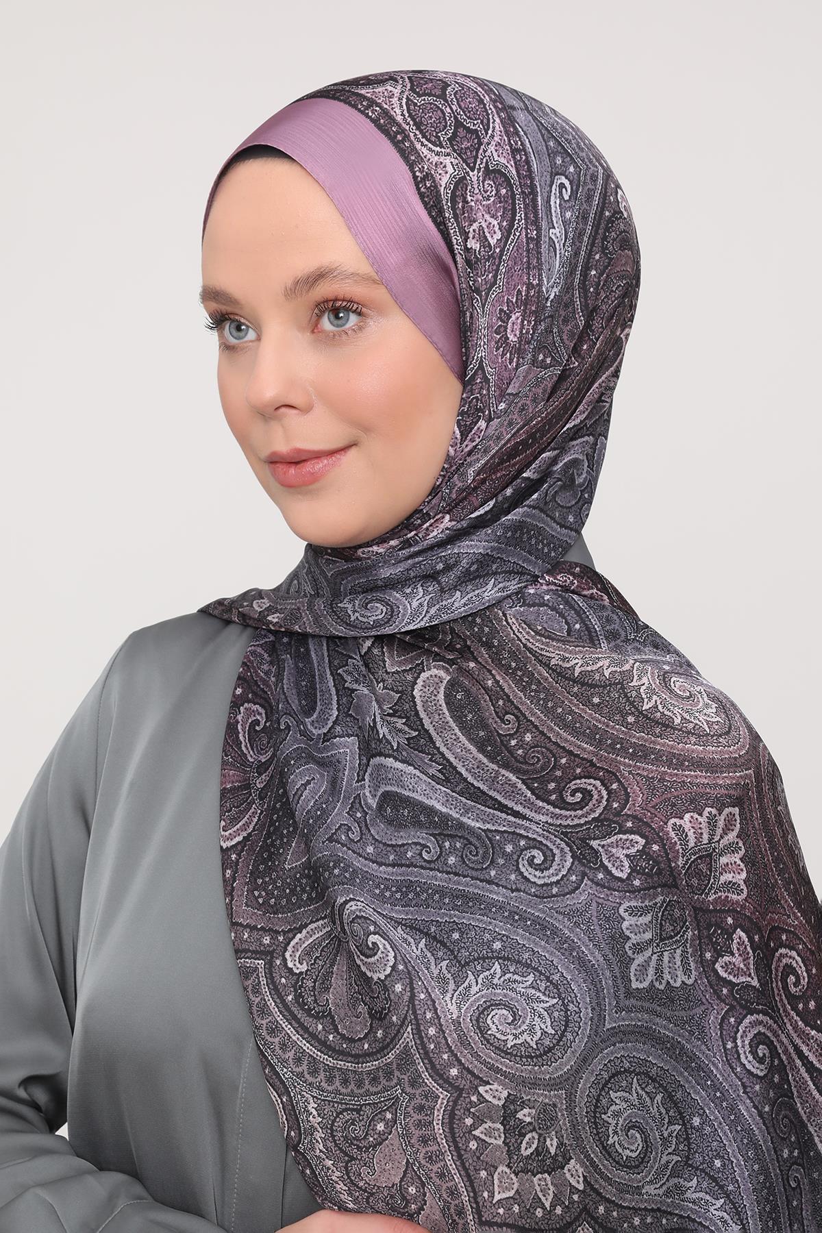 Fivescarf Lila Gölgeli Desen Brand Şal