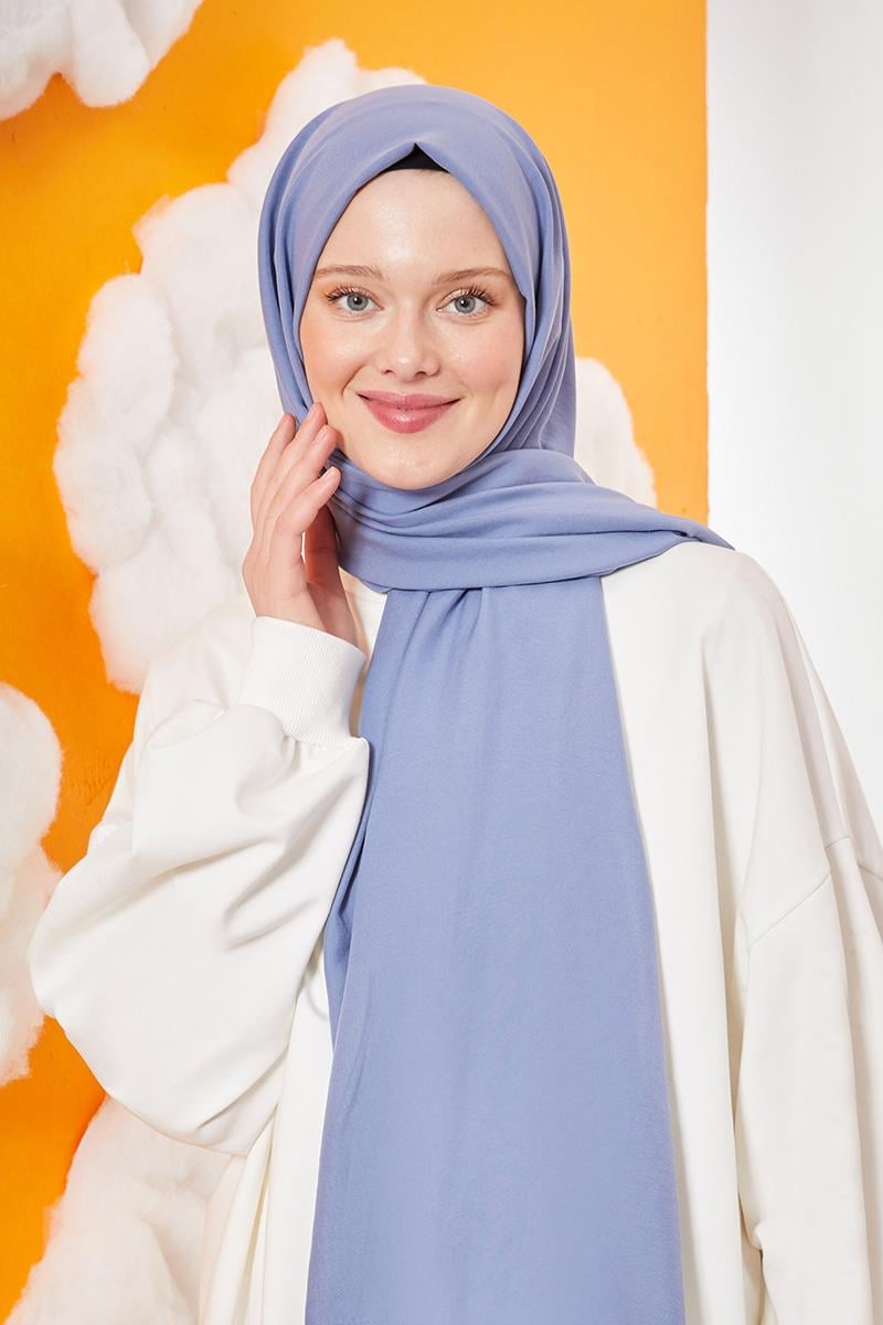 Fivescarf Mavi Pamuk Cazz Şal