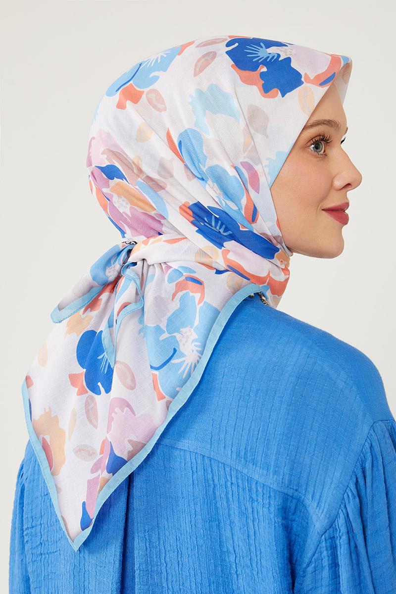 Fivescarf Mavi Soft Cotton Eşarp