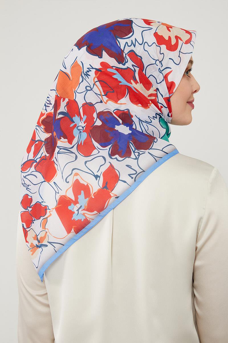 Fivescarf Mavi Soft Cotton Eşarp