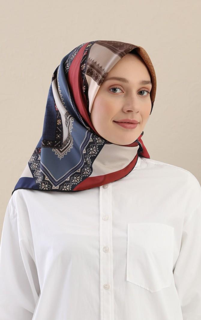 Fivescarf Mavi Twill Digital Eşarp