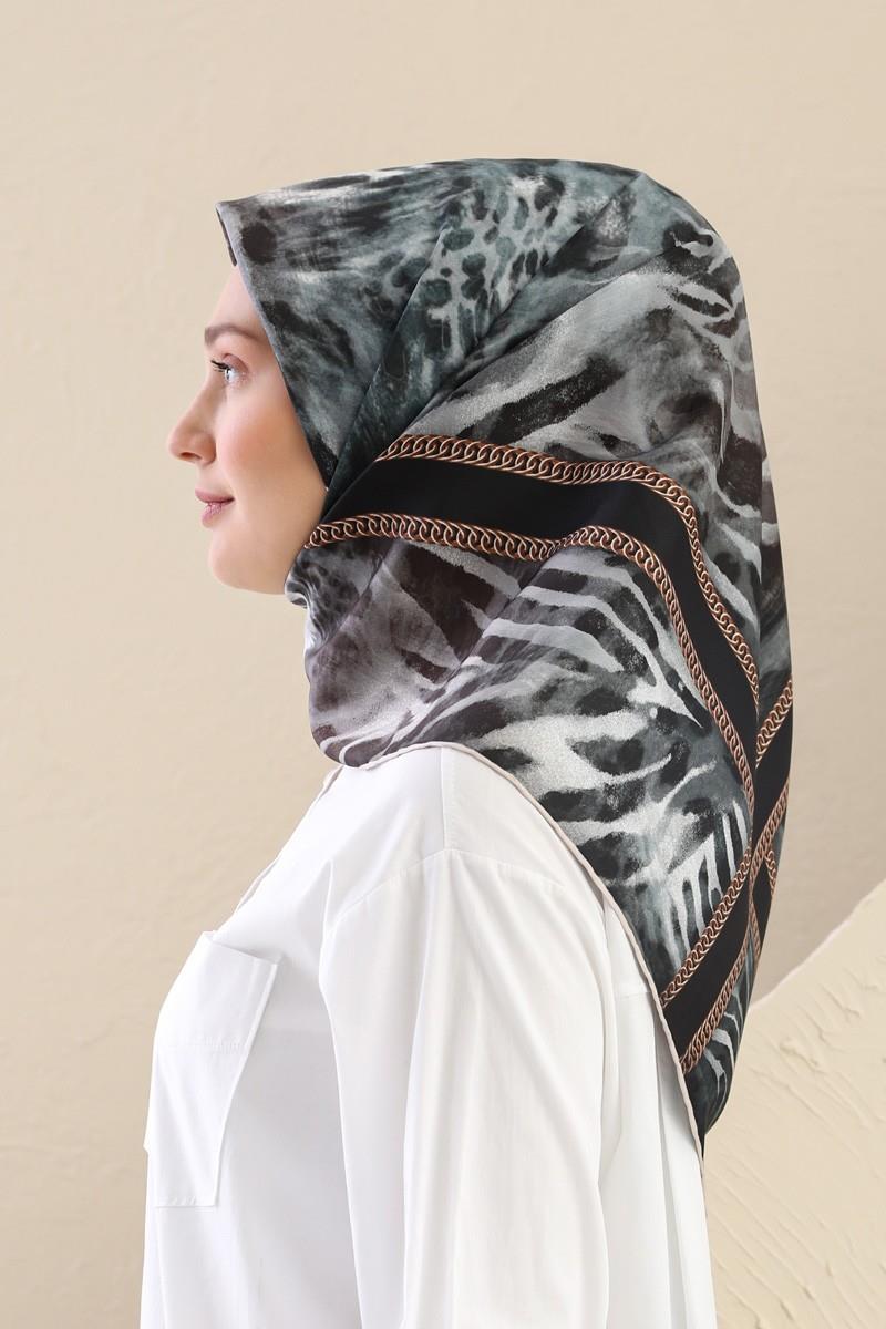 Fivescarf Mavi Twill Digital Eşarp