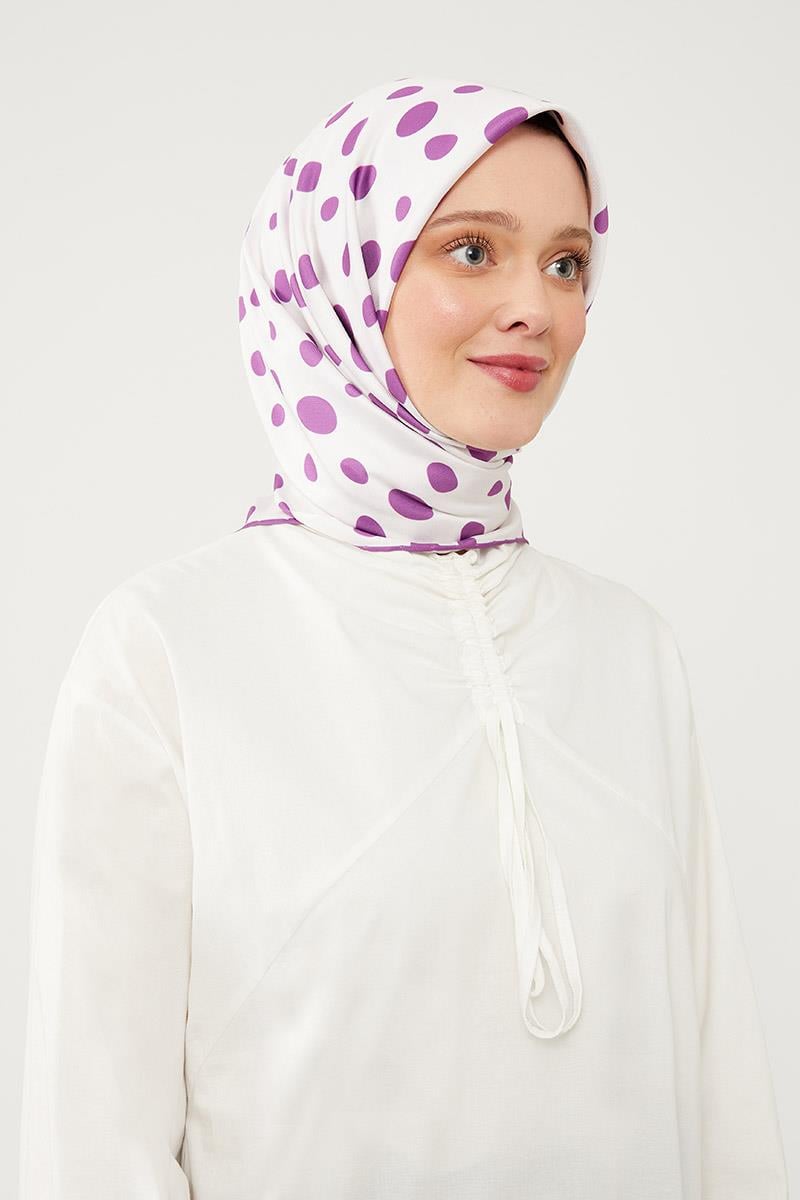 Fivescarf Menekşe Twill Digital Eşarp