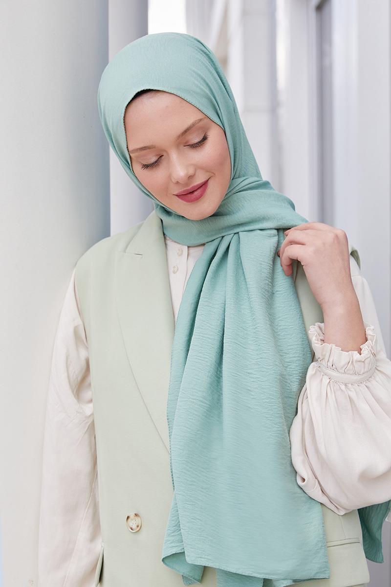 Fivescarf Mint Yeşili Pamuk Cazz Şal