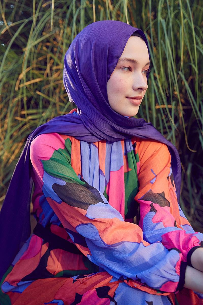 Fivescarf Mor Brillant Abiye Şal