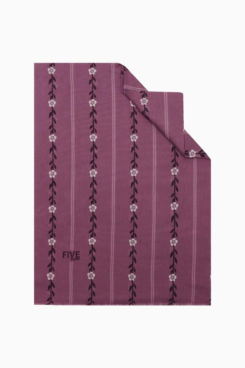 Fivescarf Mor Relax Papatya Şal