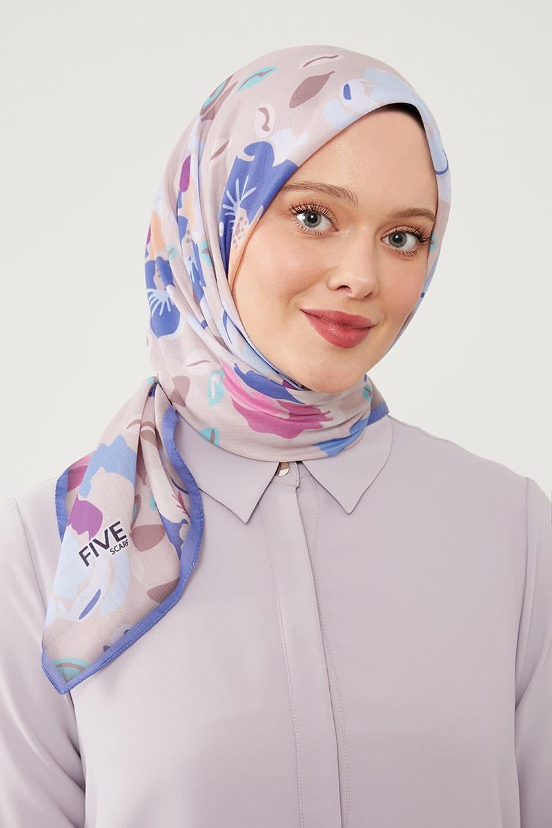Fivescarf Mor Soft Cotton Eşarp