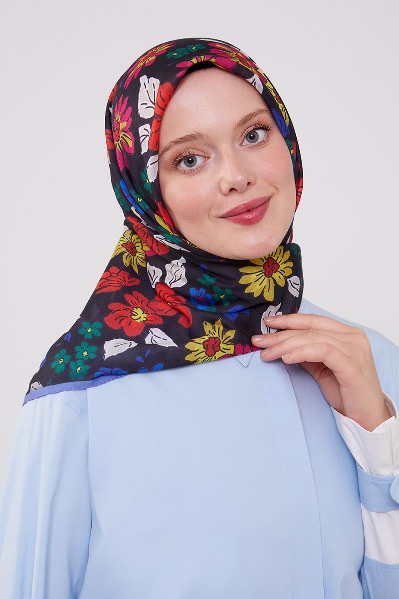 Fivescarf Mor Soft Cotton Eşarp