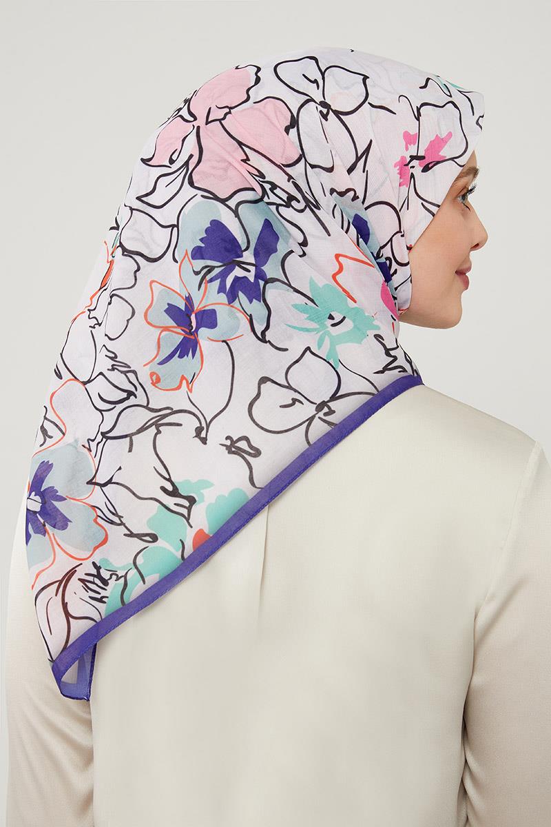 Fivescarf Mor Soft Cotton Eşarp