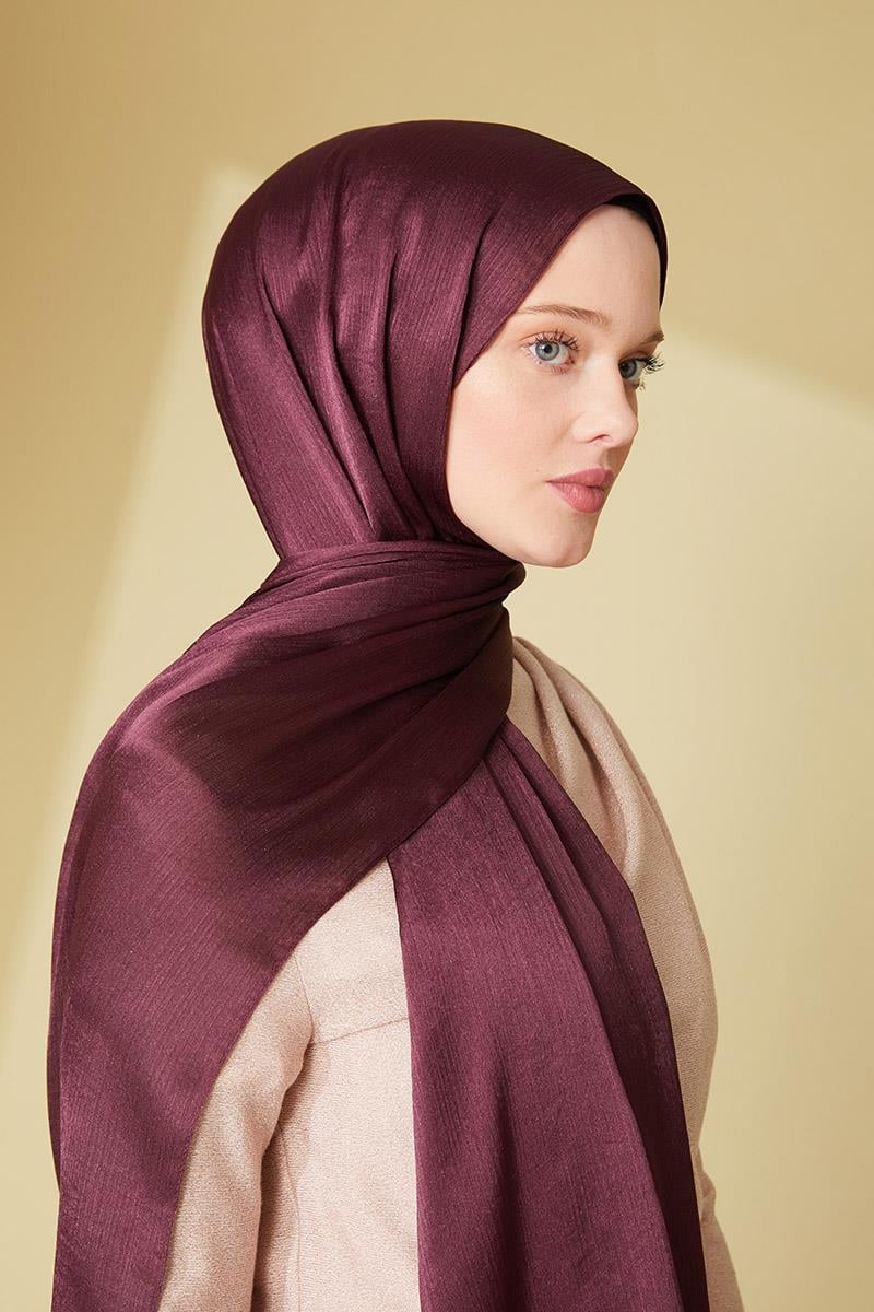 Fivescarf Mürdüm Janjan Abiye Şal