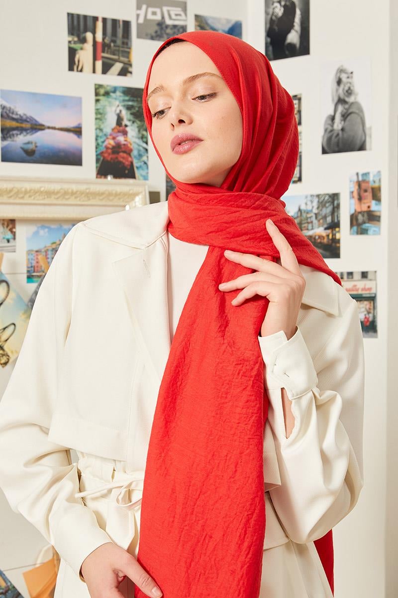 Fivescarf Nar Çiçeği Touch Pamuk Şal