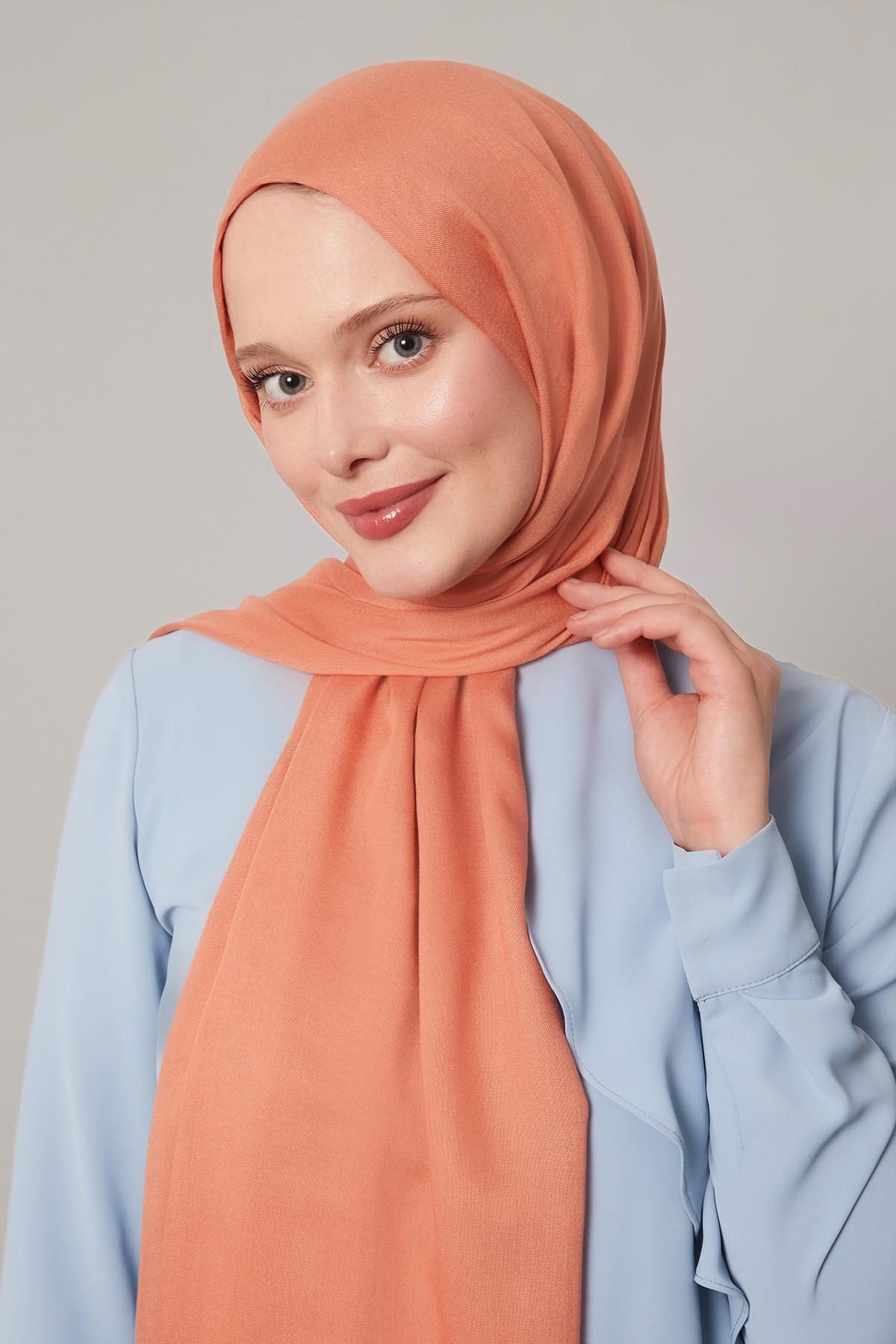 Fivescarf Nar Çiçeği Viskon Modal Düz Şal