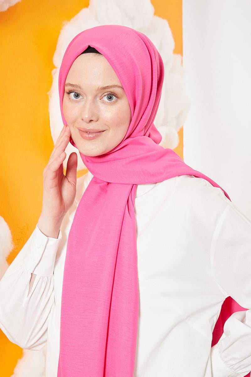 Fivescarf Neon Pembe Pamuk Cazz Şal