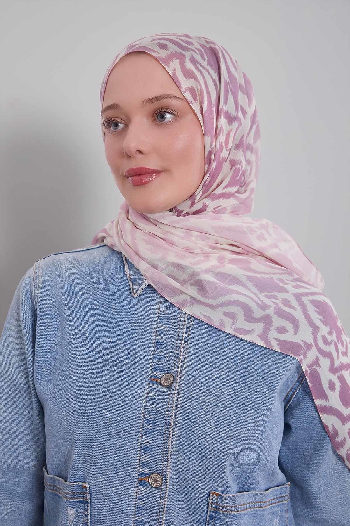 Fivescarf Pembe Renk Geçişli Vivian Şal