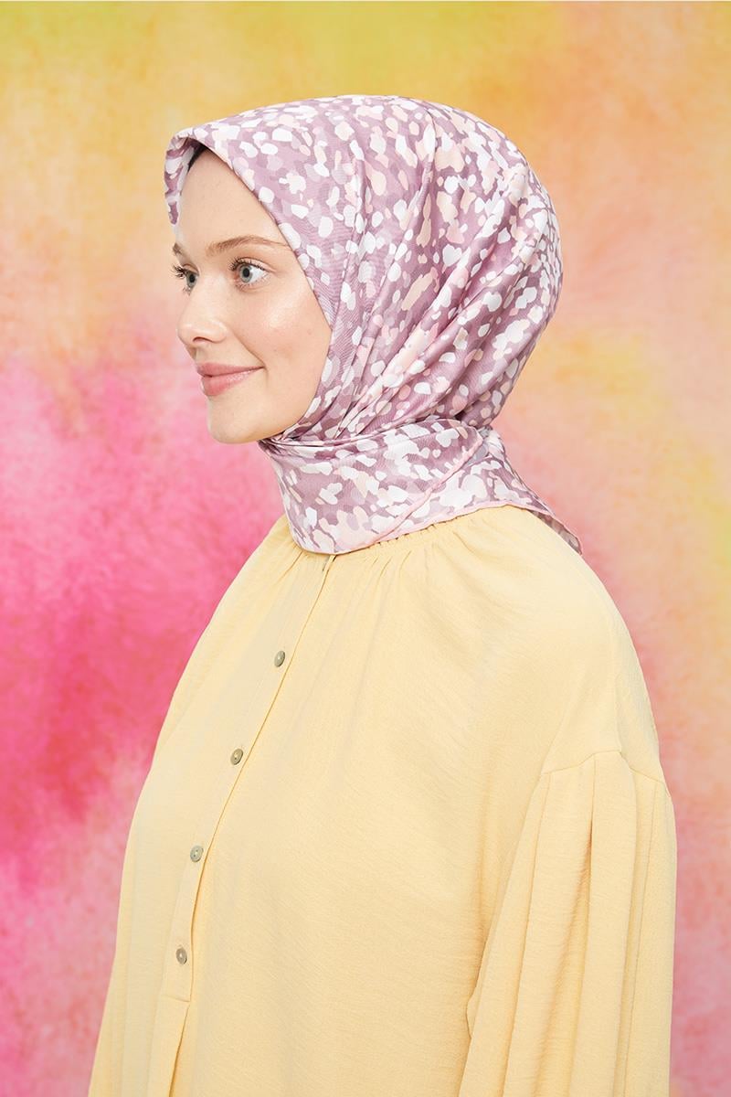 Fivescarf Pembe Twill Digital Eşarp