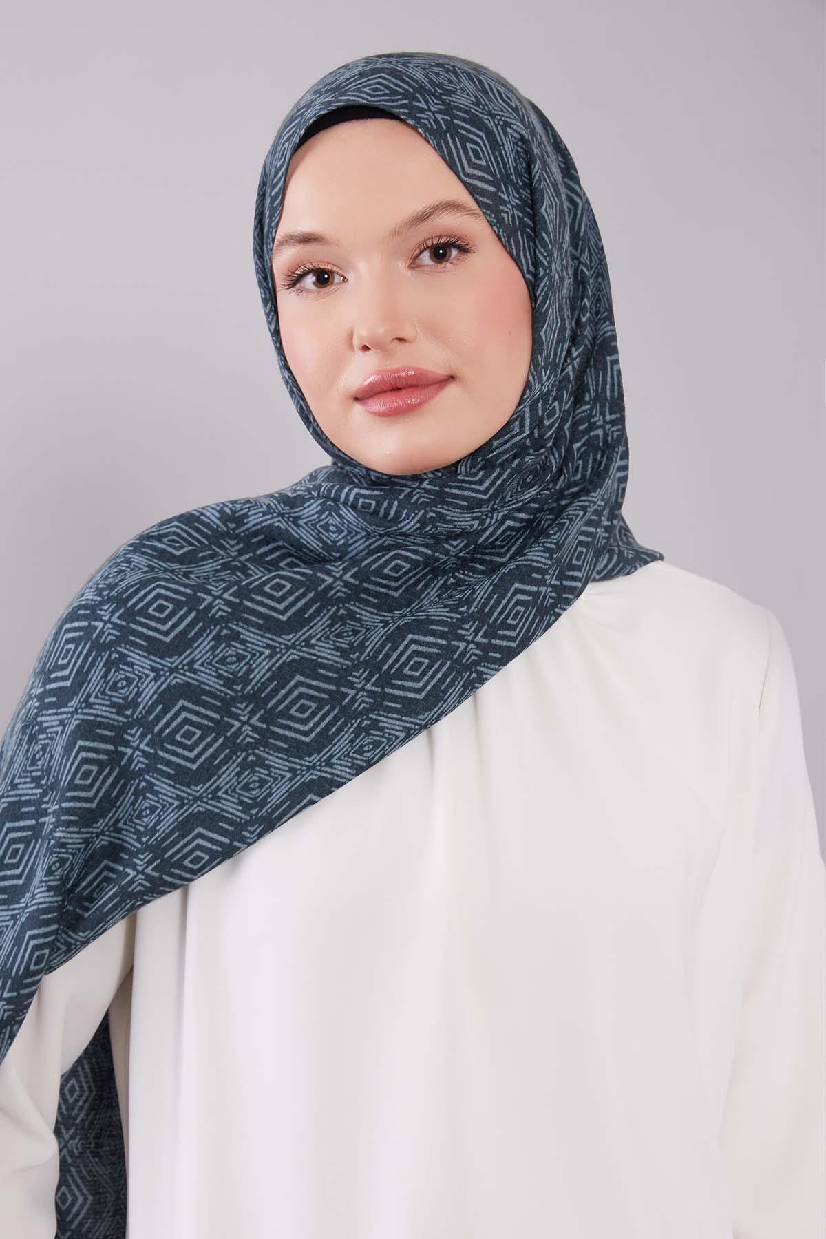 Fivescarf Petrol Mavisi Gamba Şal
