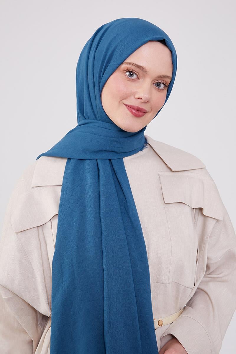 Fivescarf Petrol Mavisi Maxi Cotton Şal