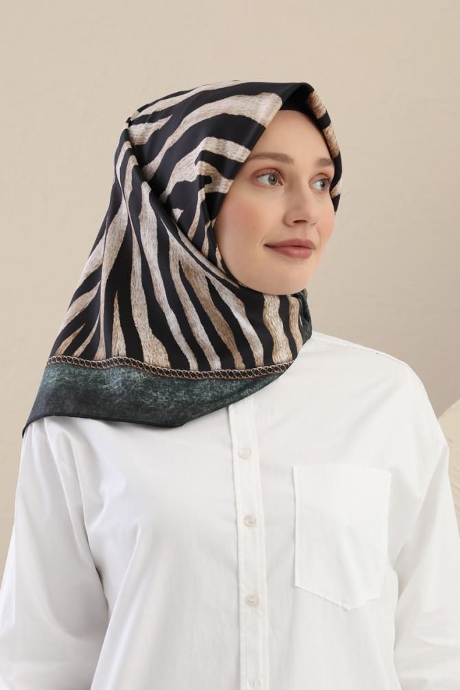 Fivescarf Petrol Mavisi Twill Digital Eşarp