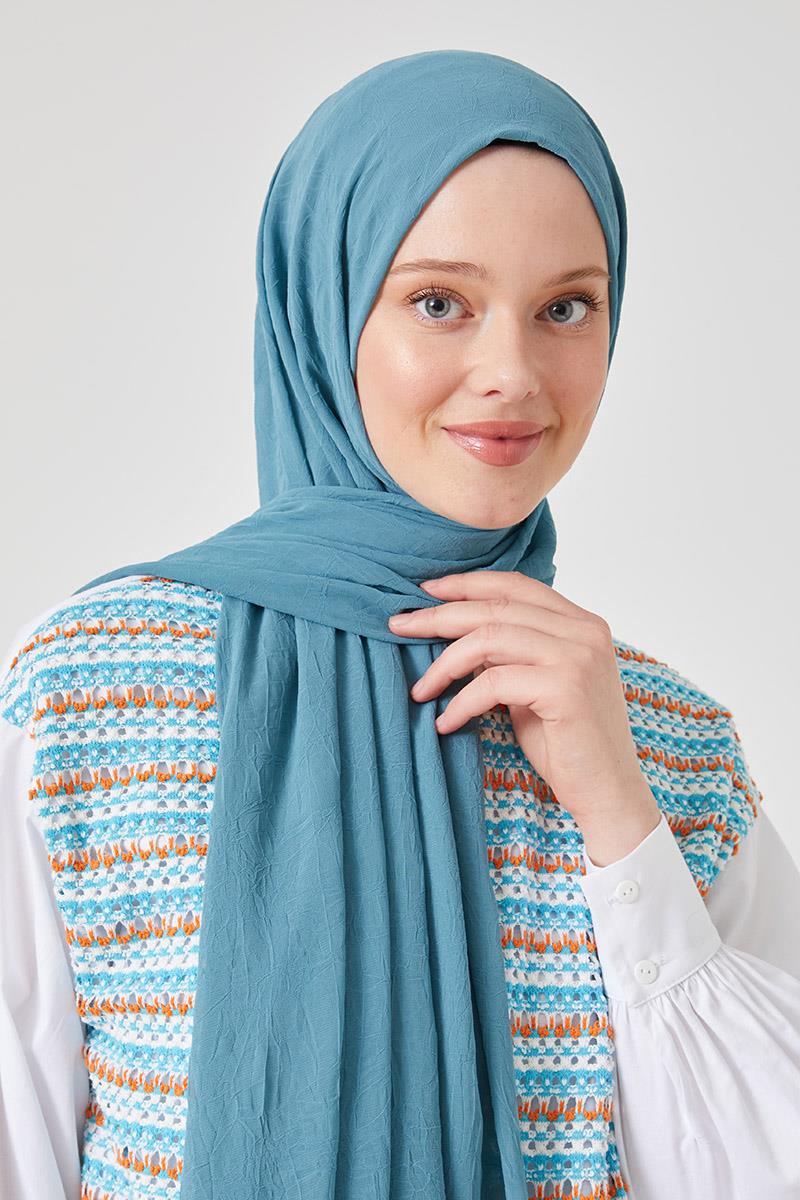Fivescarf Petrol Yeşili Frozen Şal