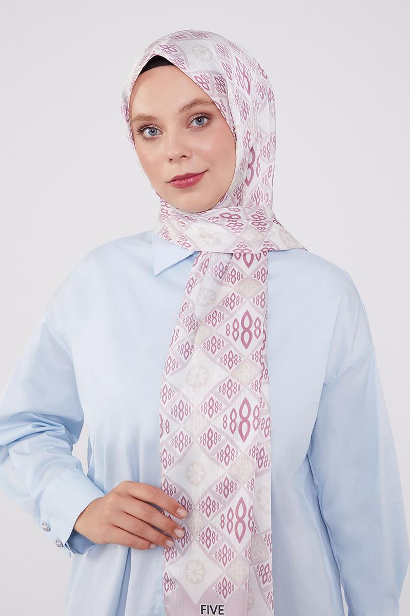 Fivescarf Pudra Damla Desen Brand Şal