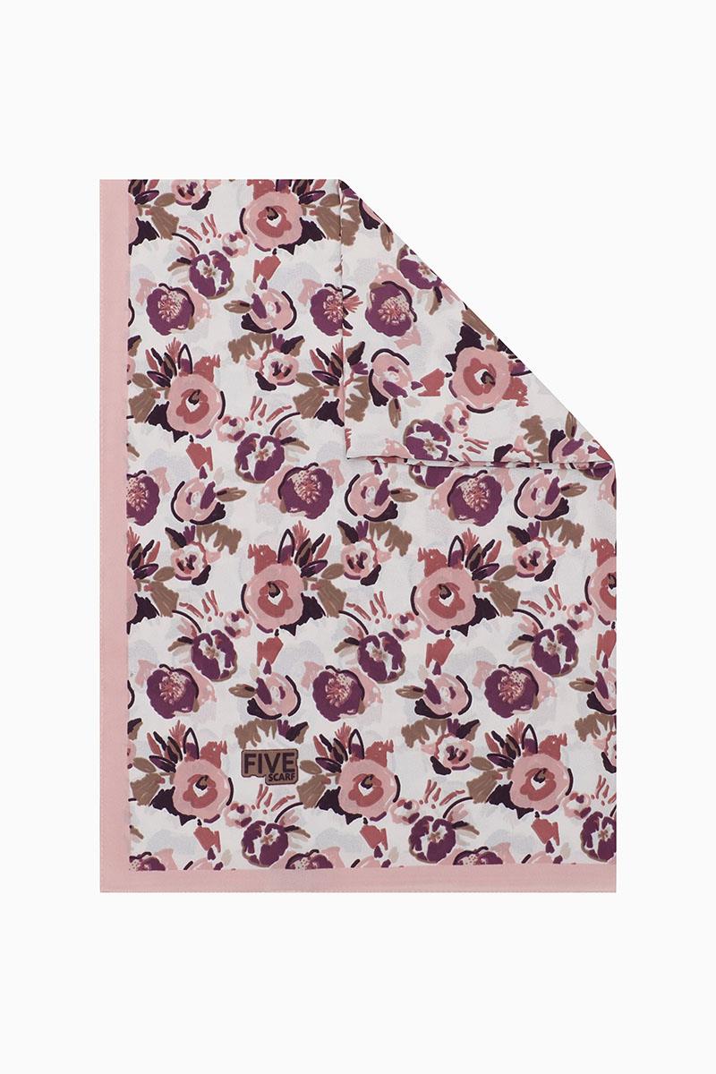 Fivescarf Pudra Fulya Desen Krep Şal