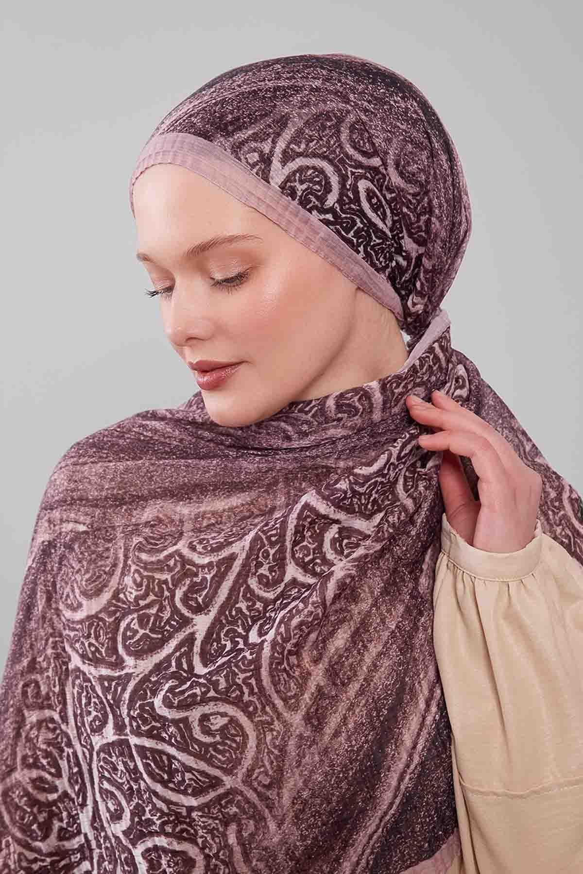 Fivescarf Pudra Karışık Müslin Cotton Şal