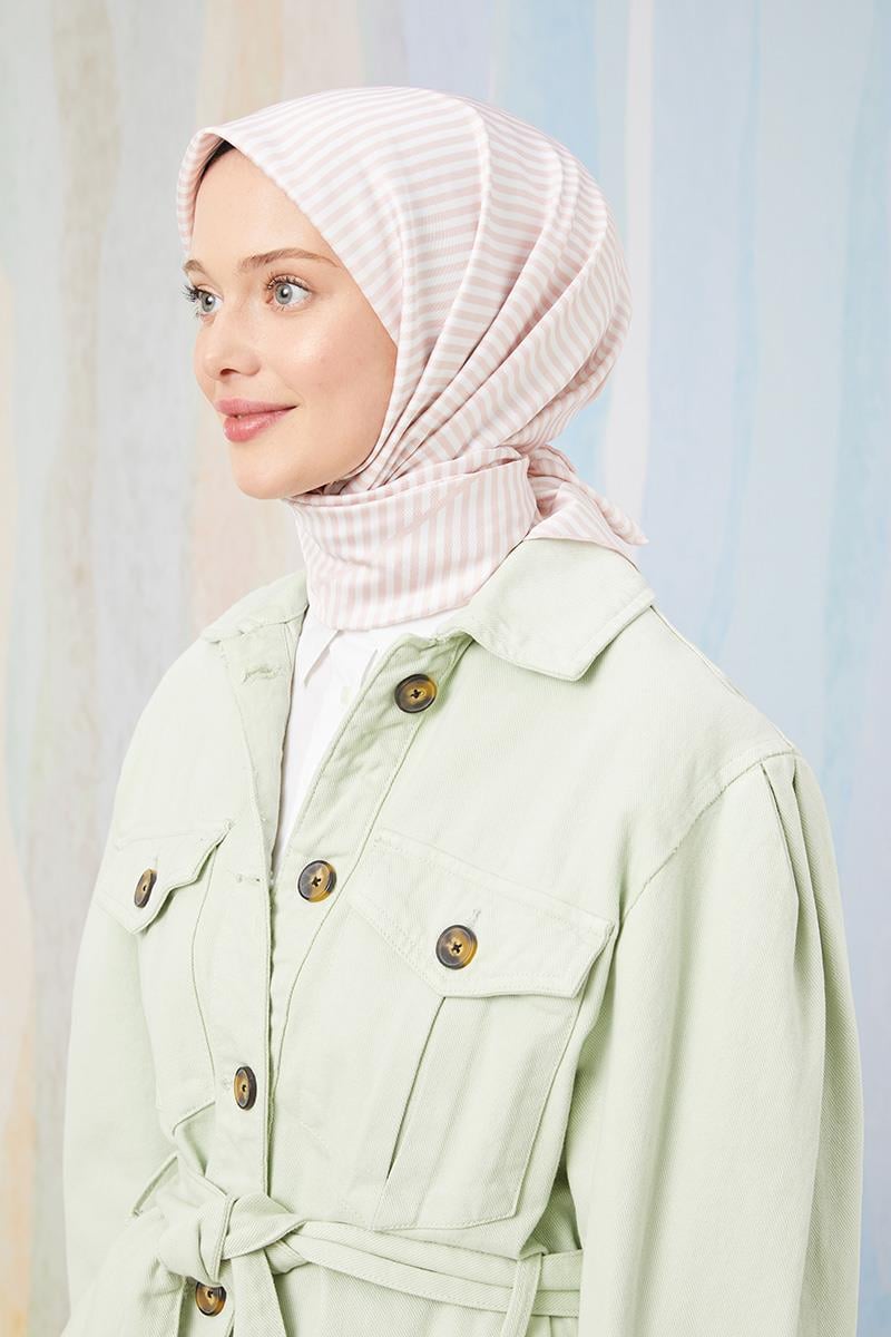 Fivescarf Pudra Twill Digital Eşarp