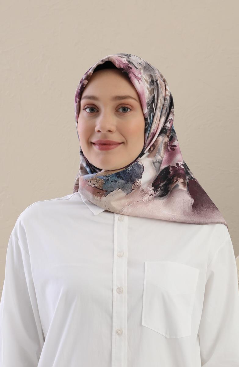 Fivescarf Pudra Twill Digital Eşarp
