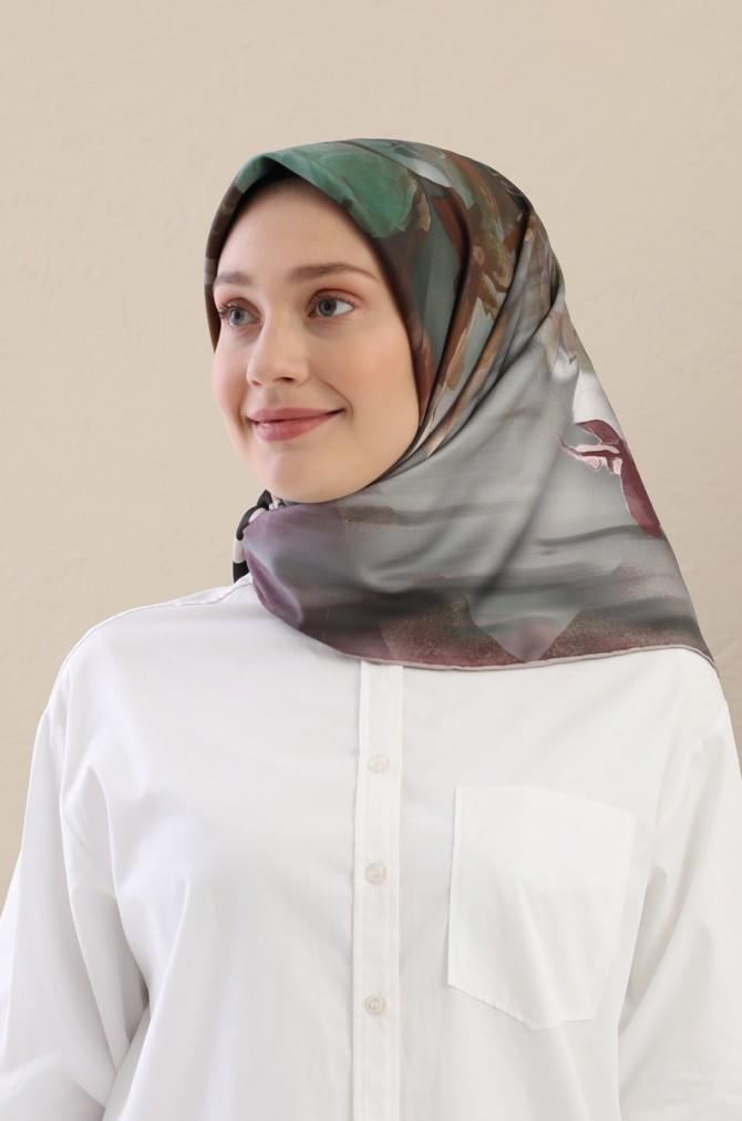 Fivescarf Pudra Twill Digital Eşarp