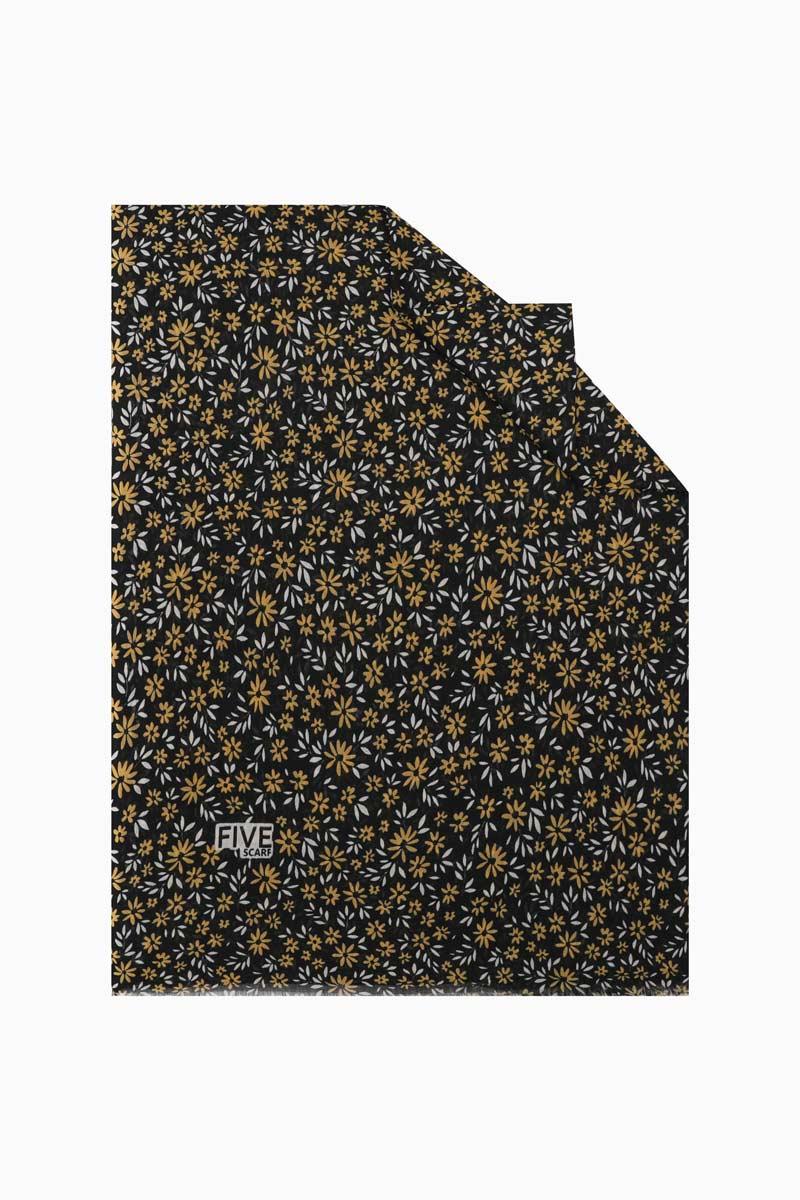 Fivescarf Sarı Relax Minik Çiçek Şal