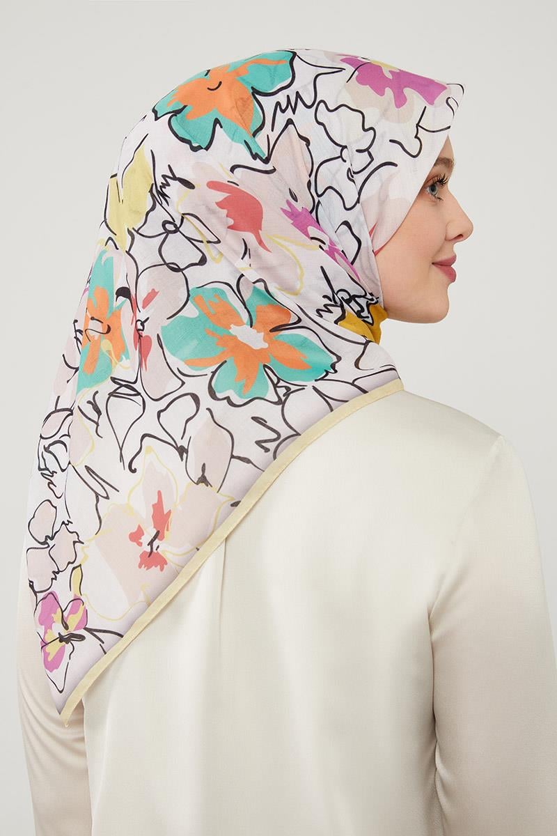 Fivescarf Sarı Soft Cotton Eşarp