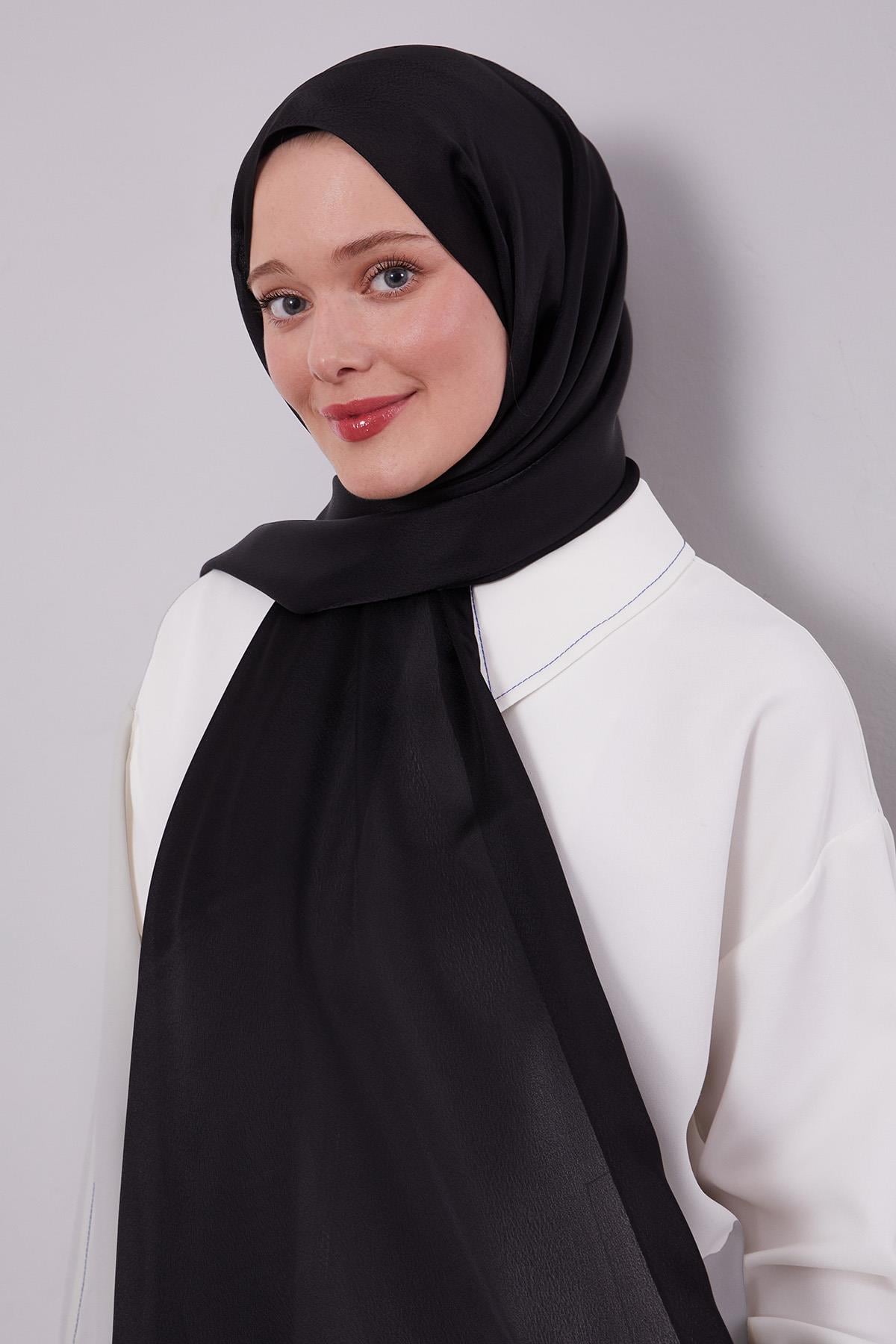 Fivescarf Siyah Düz Purple Şal