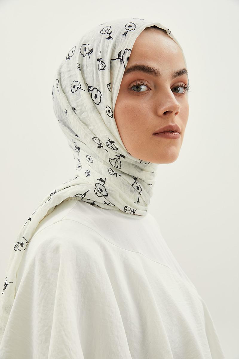 Fivescarf Siyah Gül Comfort Line Şal