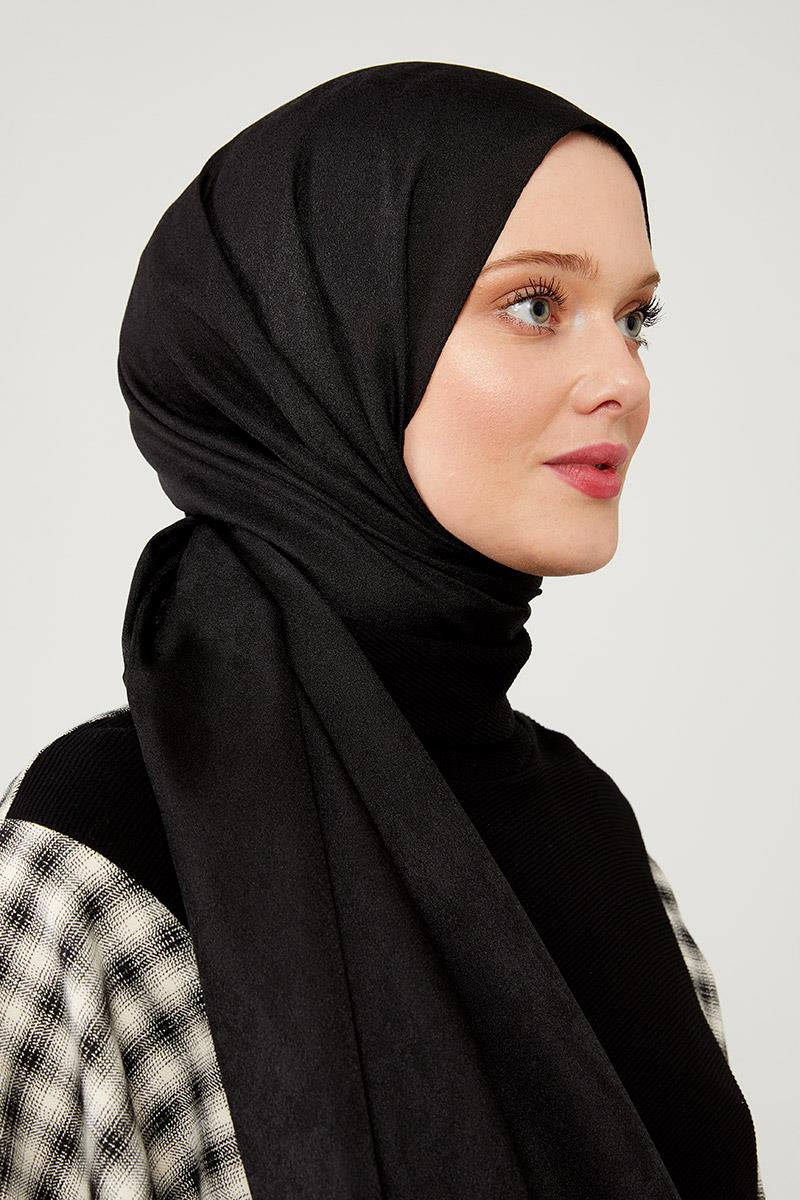 Fivescarf Siyah Jakarlı Elegance Şal