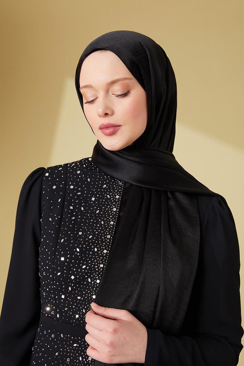 Fivescarf Siyah Janjan Abiye Şal