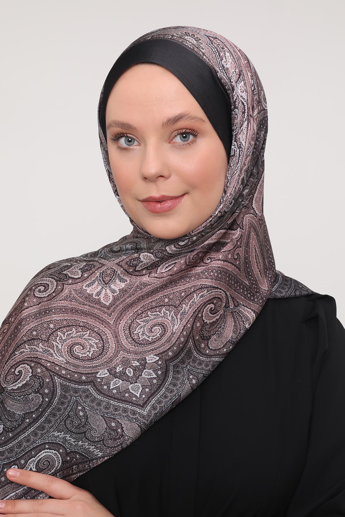 Fivescarf Siyah-Kahve Gölgeli Desen Brand Şal