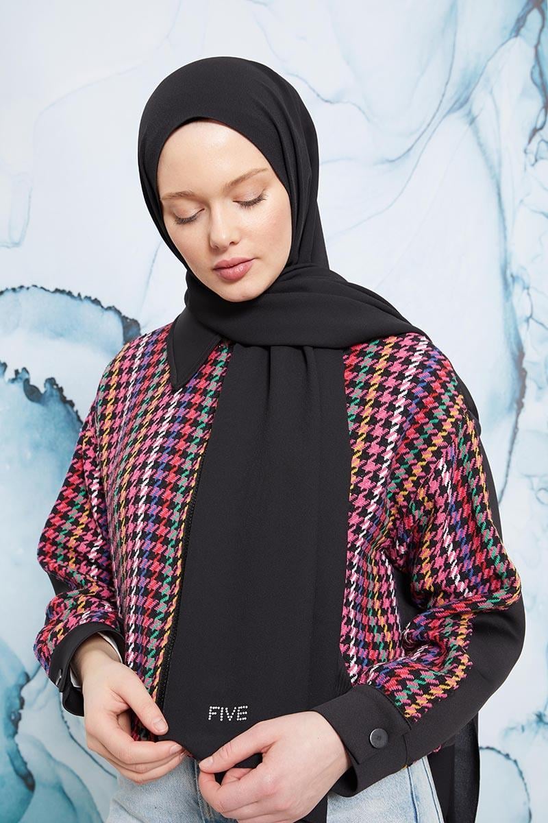 Fivescarf Siyah Otto Şal