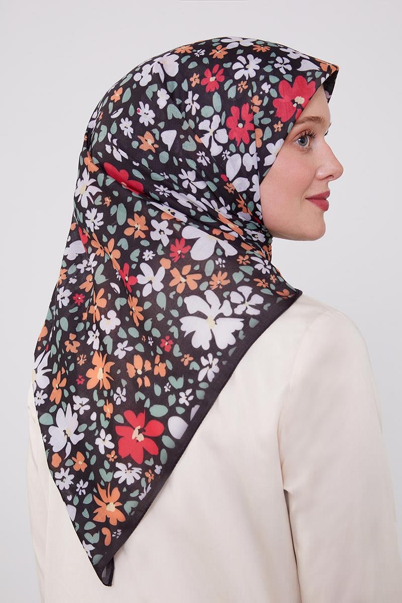 Fivescarf Siyah Soft Cotton Eşarp