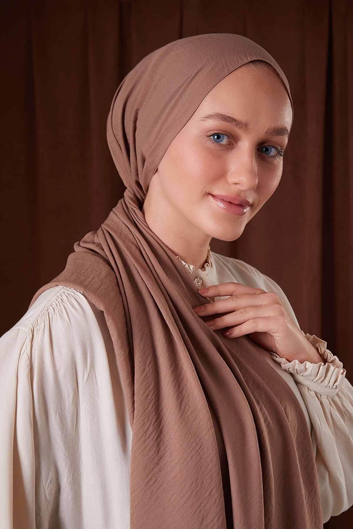 Fivescarf Soğan Kabuğu Düz Luna Cotton Şal