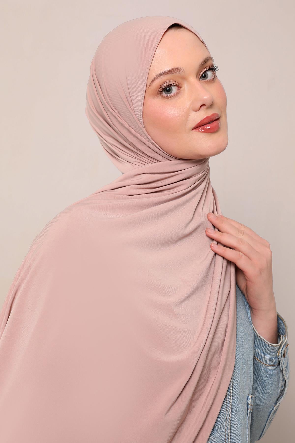 Fivescarf Somon Düz Premium Jersey Şal